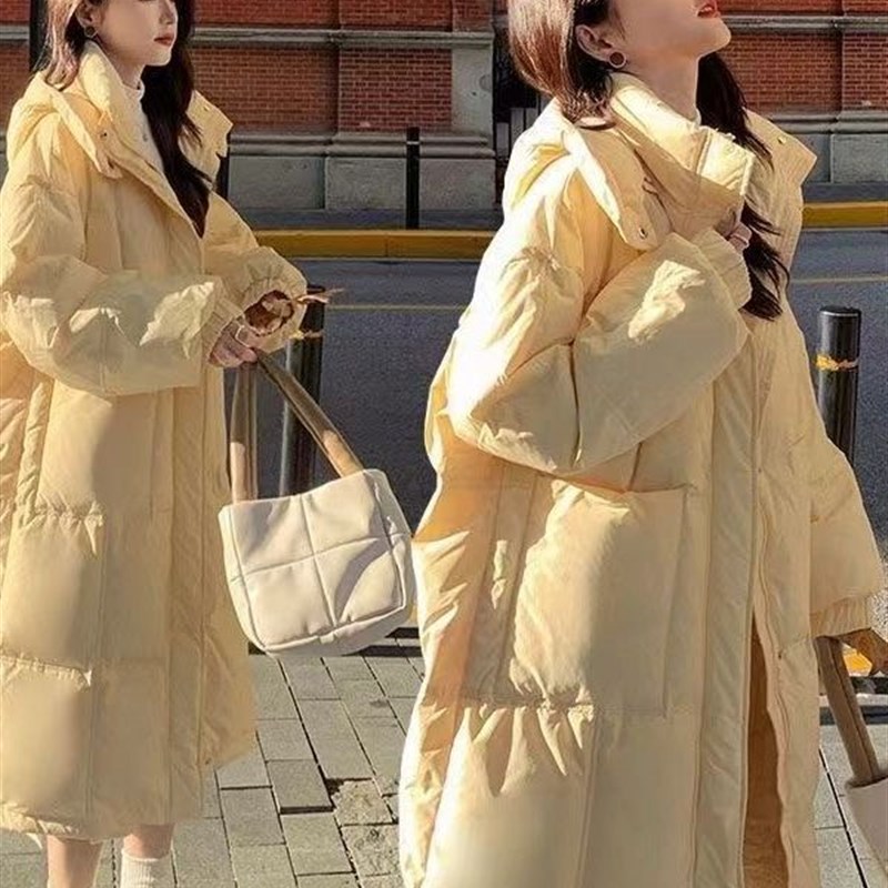 中戏羽绒棉服女2025年新款冬季中长款加厚N过膝韩系小个子棉衣棉