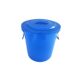 甄选加厚商用水桶 圆形带盖塑料桶 大号户外工业物业商用收纳水桶