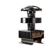 甄选毕亚兹 网络机柜专用一十字螺帽带垫方卡扣镀黑锌 机柜螺丝M6