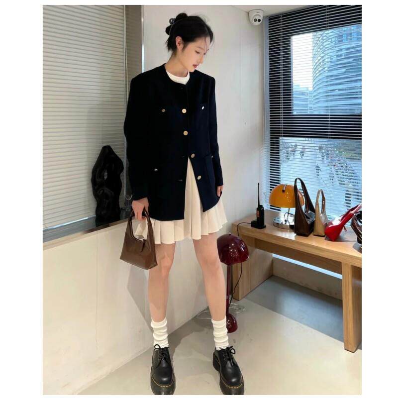 鱼子女1461Quad厚鞋底鞋低帮色小皮鞋酱黑增高马丁鞋短靴单鞋