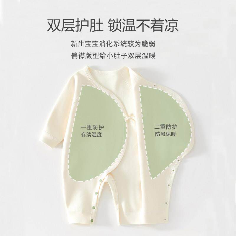 新生qiu02婴儿服春季薄款长袖儿连宝身衣哈衣爬服男女宝秋衣装无