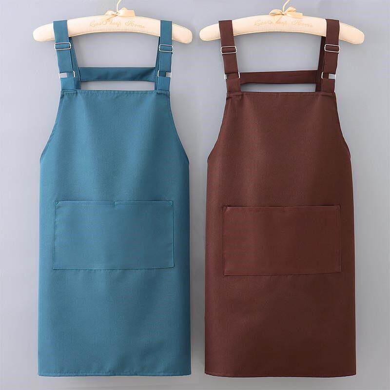 围裙字定制印防水油厨房JbUqCQT1做餐防饮背带水果饭店工作服围腰