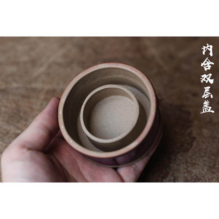 钧釉密011封茶叶罐储存老茶炒仔普洱醒罐陶罐茶防潮便携贵茶政山