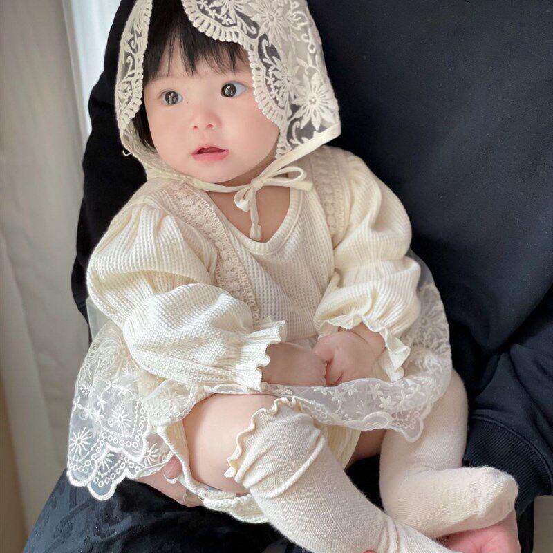 婴儿装女宝宝连体衣春季新款春长哈满裙洋气婴幼eX8QcrJv儿月袖百