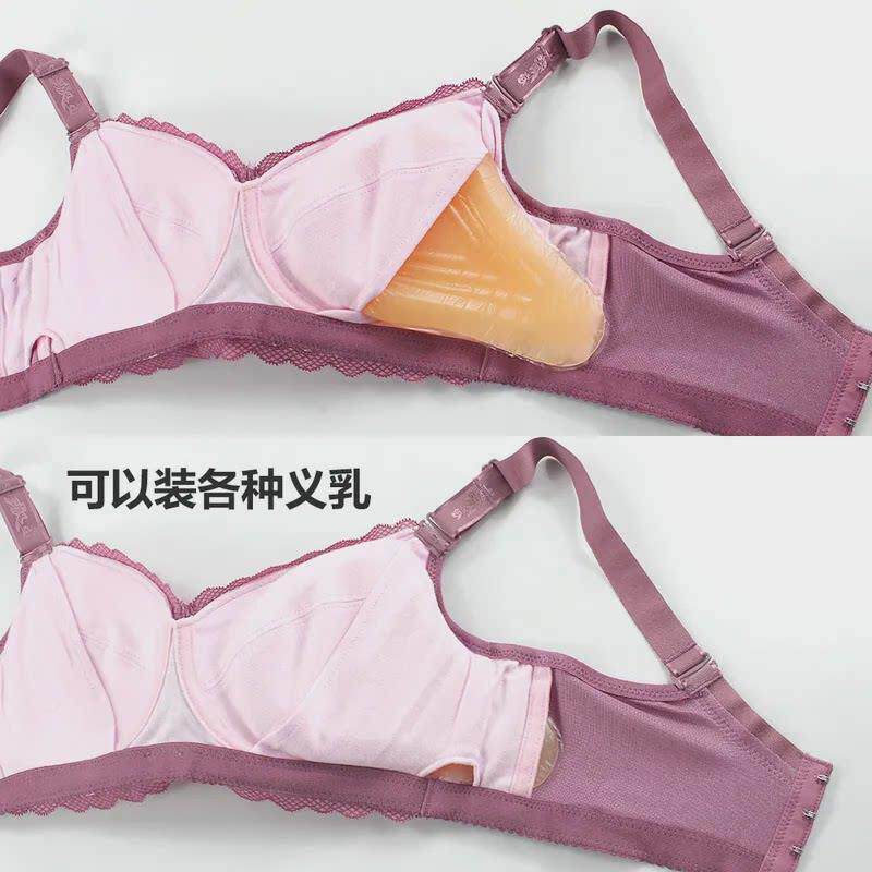 代义发硅胶乳腺术后罩专用乳文胸乳大IXK丝码蕾薄款定型内衣女拆