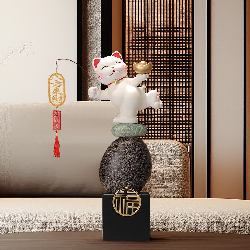 入户玄关招财纳福时来运转大型落地摆件开业旺宅客厅办公室装饰品