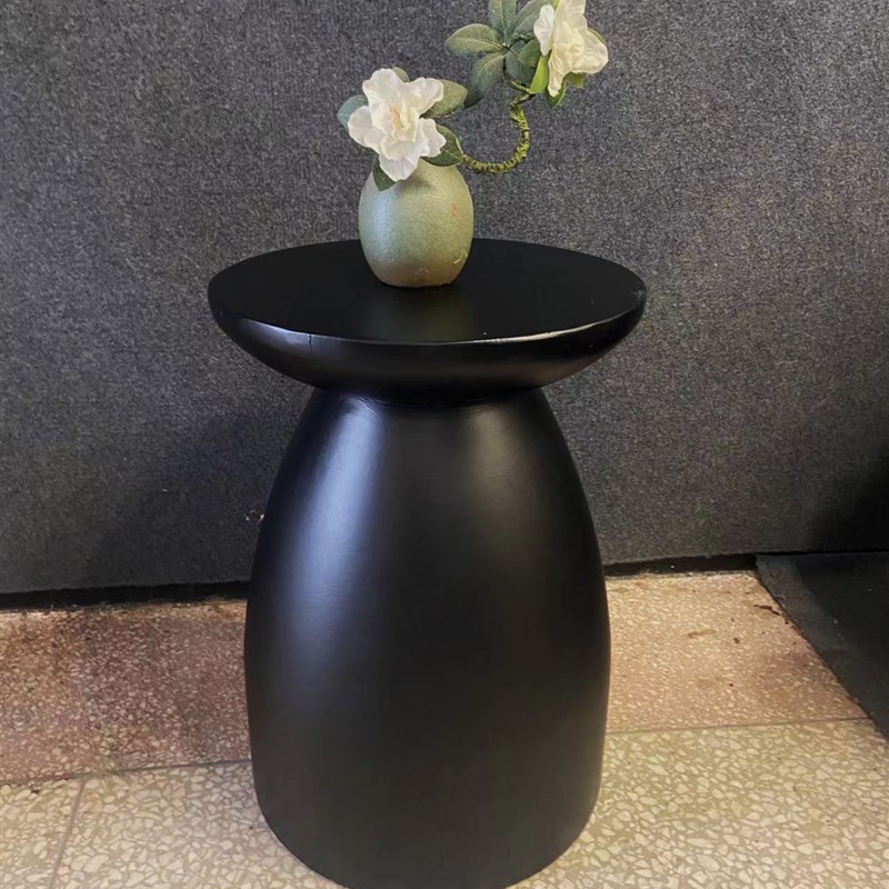 实木墩子碳化黑色侘寂原木凳子民宿边角几摆件木桩根雕矮凳换鞋凳