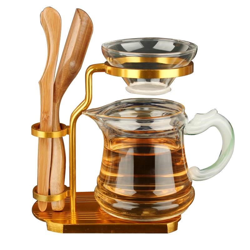 加厚耐热玻璃公道杯茶架套组带过滤网公杯分茶器茶海茶漏功夫茶具