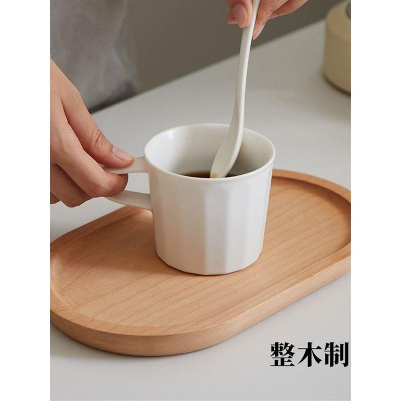 日式木质椭圆形托盘 实木餐盘黑胡桃木下午茶咖啡托盘精致小托盘