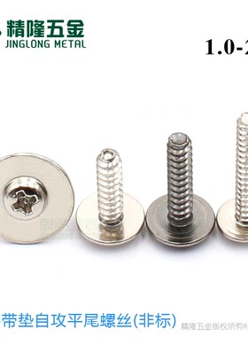 PWB1/1.2/1.4/1.5/1.6/1.7/2*3/4/5/6/8/9圆头带垫自攻平尾螺丝
