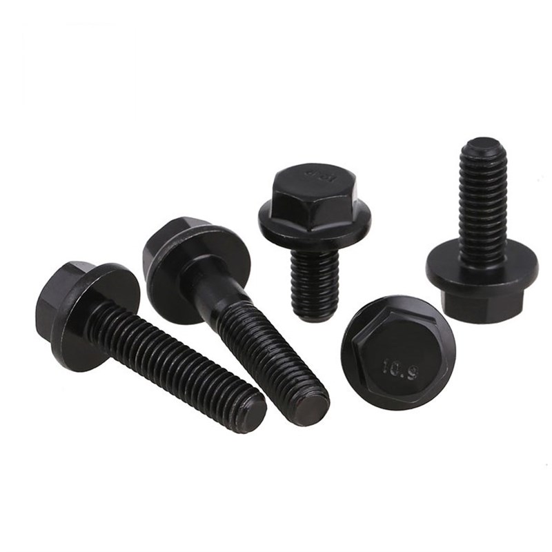 10.9级法兰面外六角螺栓汽车螺丝M20M16*30x40x45x50x60x80x100mm