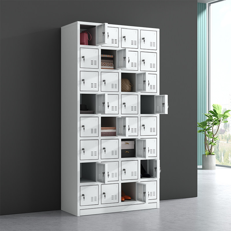 更衣柜铁皮文件柜员工宿舍多格门储物游泳馆健身房存包柜鞋柜碗柜