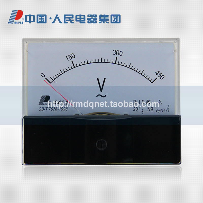 人民电器安装式44L1电压表电流表250V 450V机械安装仪表