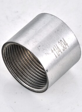 316不锈钢内丝接头焊接内丝管内丝圆管直接抛光内牙直通DN15DN20