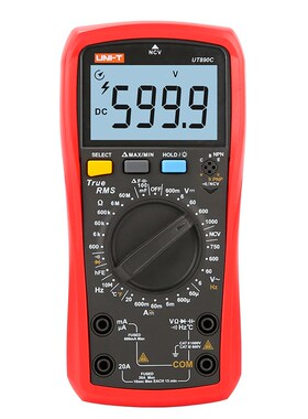 优利德UT890C/UT890D+手动量程真有效值数字万用表家用数显万用表