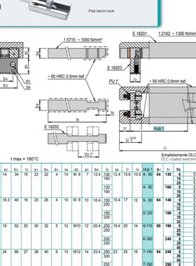 替代meusburger莫斯堡锁模扣E1820/54/130/0扣机E1820/64/198拉勾