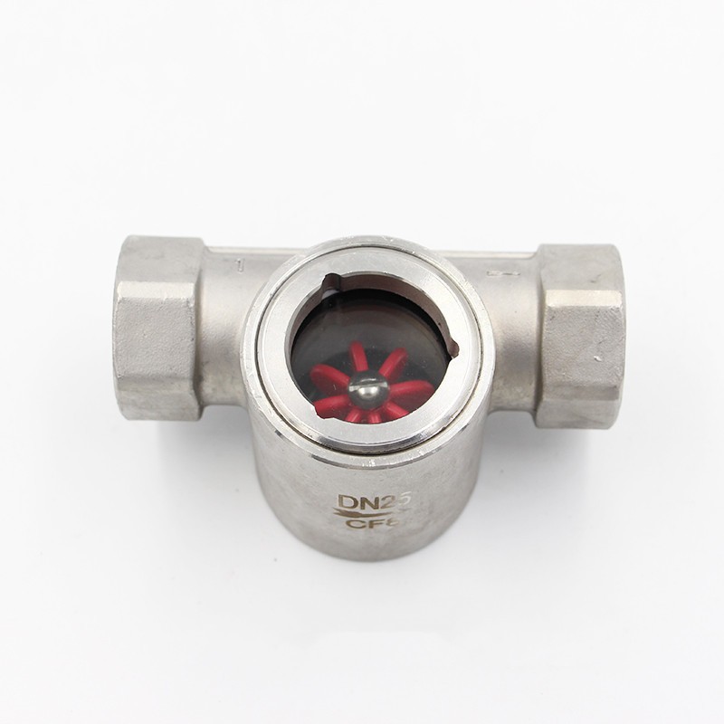 SG-YL11不锈钢叶轮水流指示器丝口铸钢偏心叶轮视镜内螺纹流量计