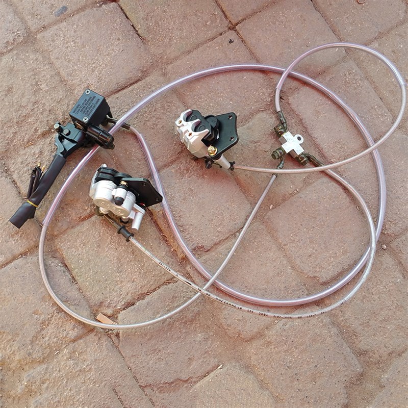 时风电动三轮车刹车总成风景1刹车总泵刹车分泵刹车油管刹车总成