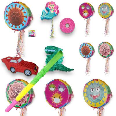 儿童生日派对聚会皮纳塔pinata创意乐趣砸糖拉绳填充游戏敲打玩具