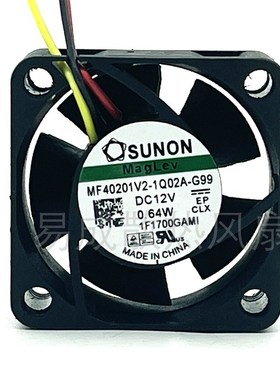 建准SUNON MF40201V2-1Q02A-G99 DC12V 0.64W 4020服务器散热风扇