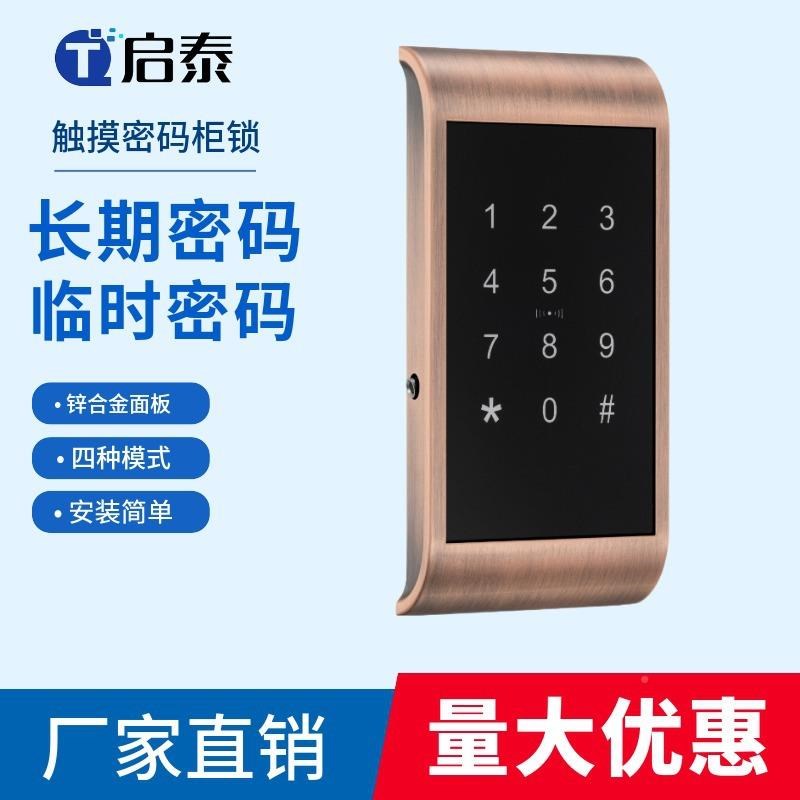 健身锁电子密锁触摸启泰更房衣柜密码锁码储物柜锁文件保险柜密码
