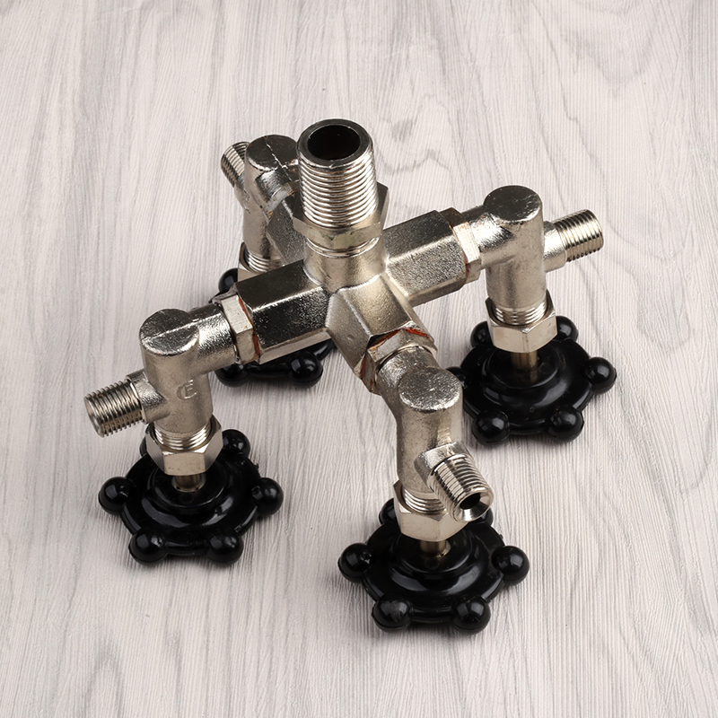 蒸汽发生器锅炉烫斗单双出汽阀门锅炉连接熨斗配件三通四通放汽阀