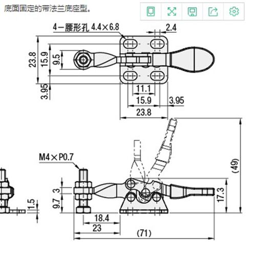 水平式快速夹具 替代MISUMI米思米肘夹MC01-S1 快速夹钳 工装夹具