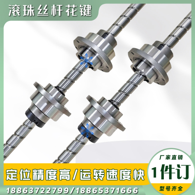 BNS0812 1015 1616 2020 2525 3232 4040旋转滚珠丝杆花键丝杠