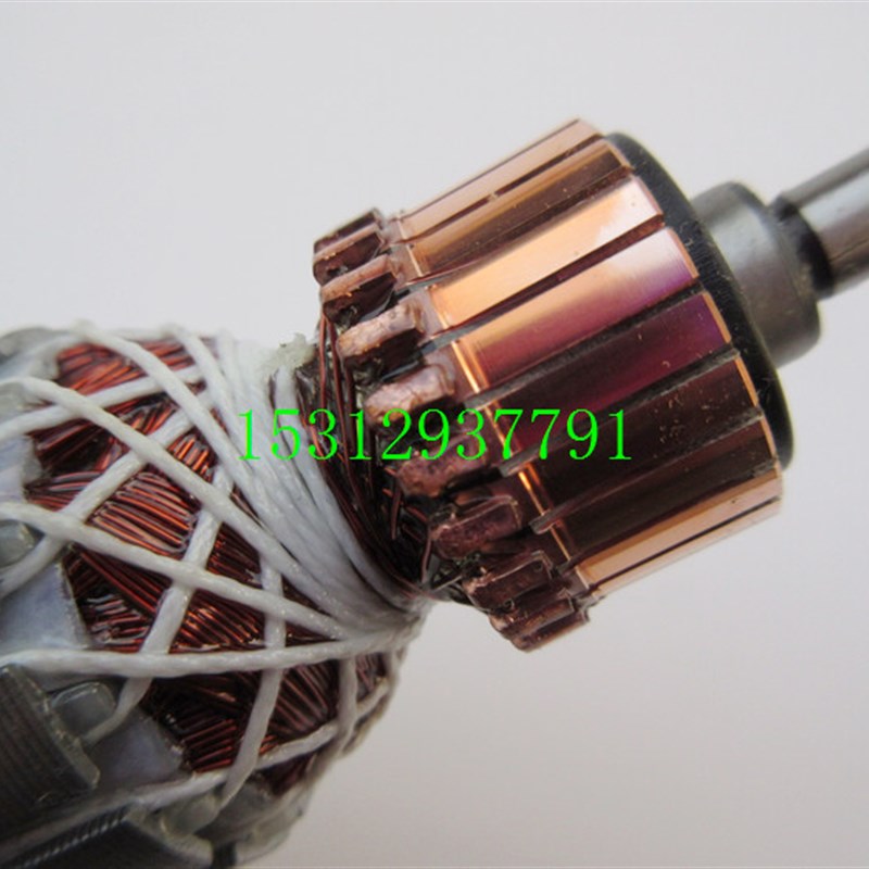 精品 配日立G10SS角磨机转子HI手磨机转子 电机 M6螺帽 配件