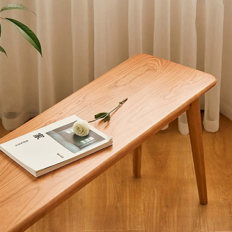 北欧全实木长凳樱桃木换鞋凳家用板凳小户型床尾凳日式长方形凳子