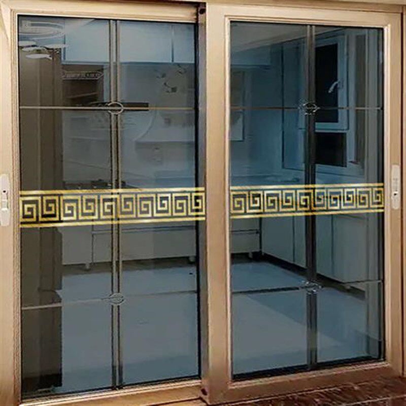 玻璃门防撞贴纸腰线移门店门家用厨房店铺推拉门移门装饰线条自粘