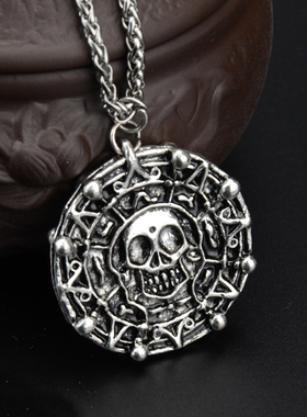 加勒比海盗骷髅头欧美风古银