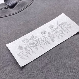 骨头搭架《细碎排排花》自粘水溶贴纸,手工刺绣diy免底稿