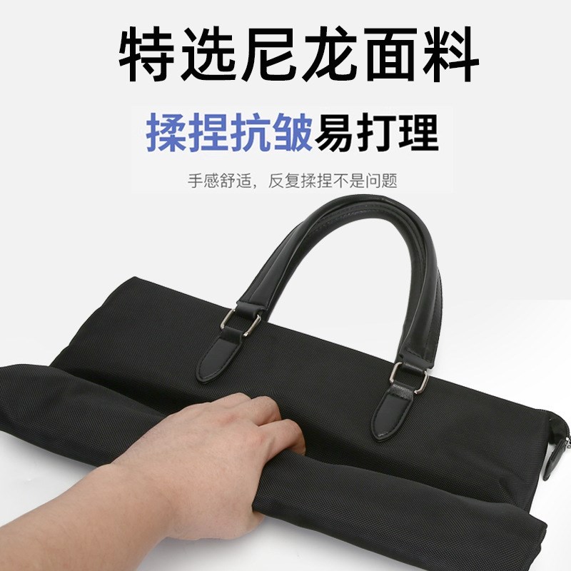 公文包定制可印logo文件包男士商务手提包女士通勤会议公文袋防水