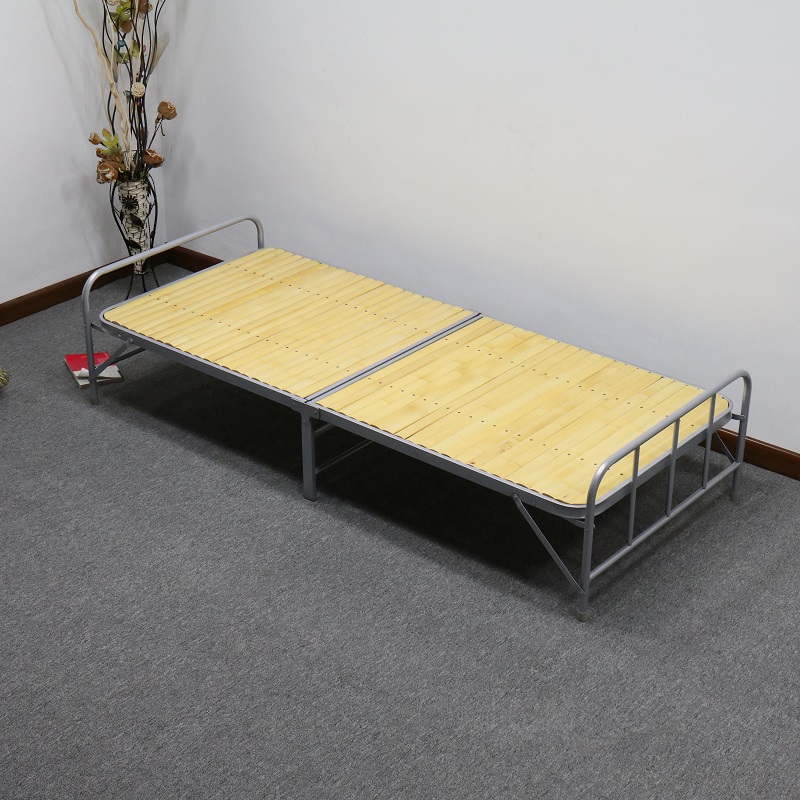 加固竹面折叠床单人办公室简易午休床成人家用午睡床可折叠两折床