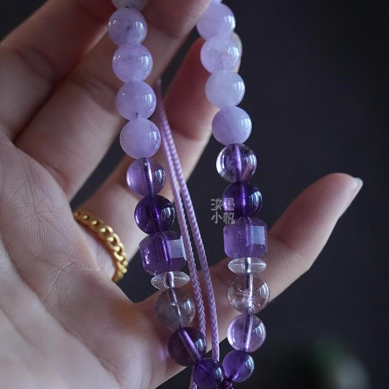 九紫离火紫水晶紫玉髓汽车挂件高级感新款车内挂饰吊坠女