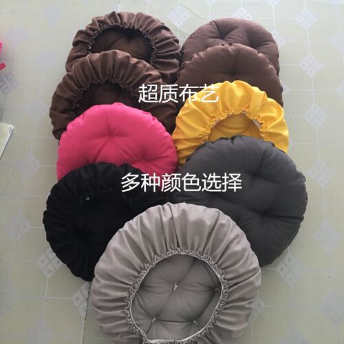 帆布纯色棉花加厚圆形坐垫套罩 圆C凳子垫蒲团瑜伽垫 打坐垫 禅垫