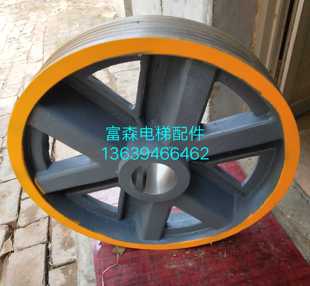 迅达电梯曳引轮 W163曳引轮电梯配件曳引轮导向轮反绳轮570