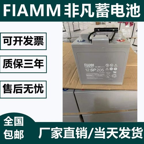 FIAMM非凡蓄电池SP12V205AH基站通信UPS太阳能EPS风能发电照明用