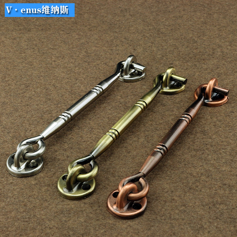 加粗仿青古红古铜门窗户6寸风钩老式防风勾窗钩移门推拉门搭扣钩