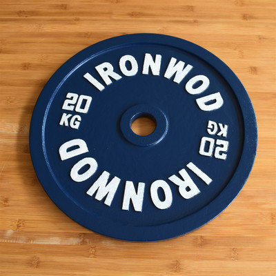 IRON WOD 超薄 烤漆彩色铸钢杠铃片 杠铃片 大孔片