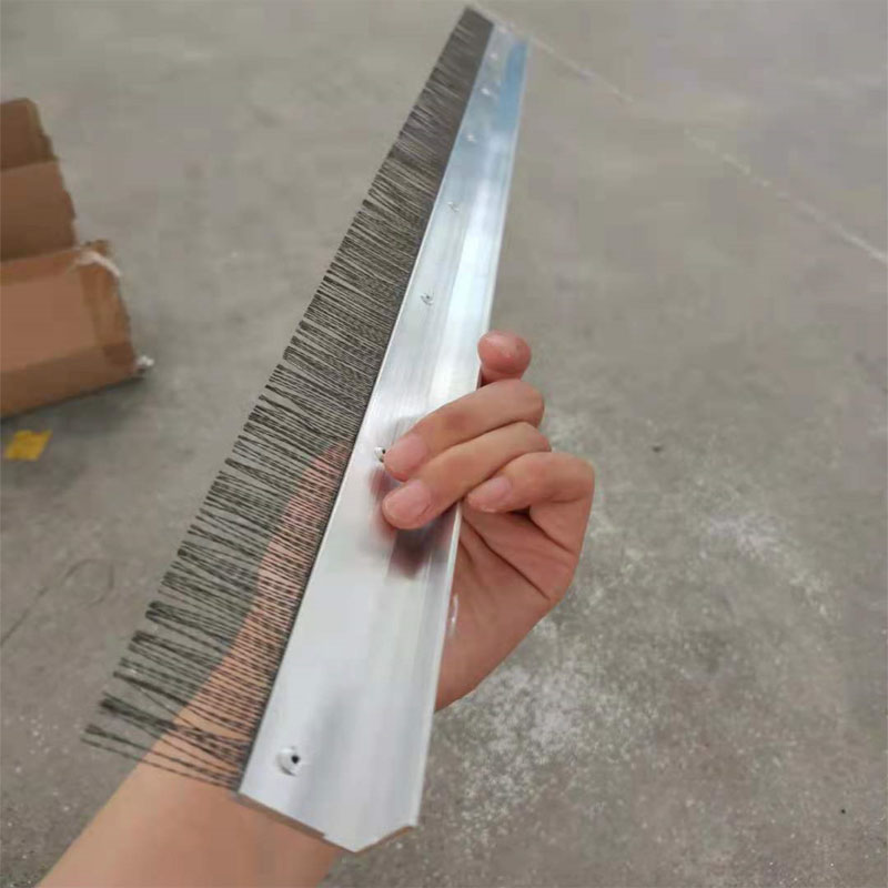 定制弹力钢纤维消除静电毛刷印刷机导电刷碳纤维遮阳板除静电毛刷