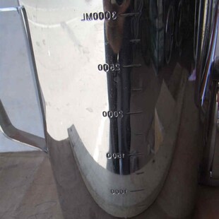 不锈钢量杯 3000ml 表面抛光 凸线刻度 加厚 3000cc