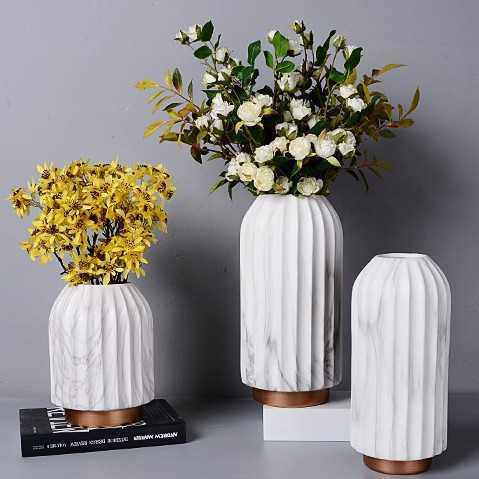 绿植小口径插花瓶贴花石纹风陶瓷花盆园艺陶瓷工艺品家居摆件瓷器,家居饰品,花瓶,淘宝优惠券,粉丝福利购,淘宝优惠卷