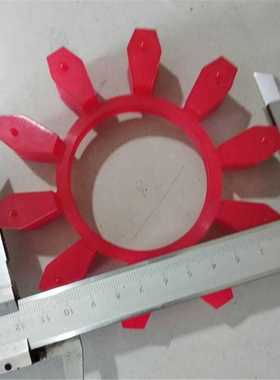 减速机联轴器弹性缓冲垫 聚氨酯红色星型垫块 梅花胶规格齐全
