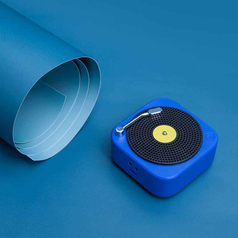 黑胶唱片机无线蓝牙音箱车载接听外放迷你便携式户外播报器