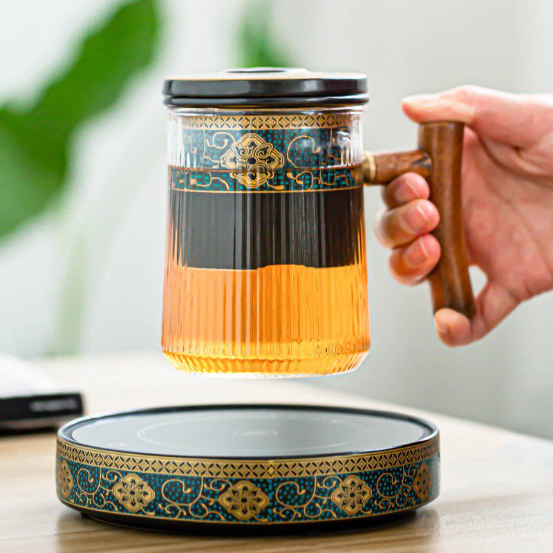 恒温器煮茶器f玻璃煮茶壶家用电陶炉温茶器茶具套装配件保温炉底