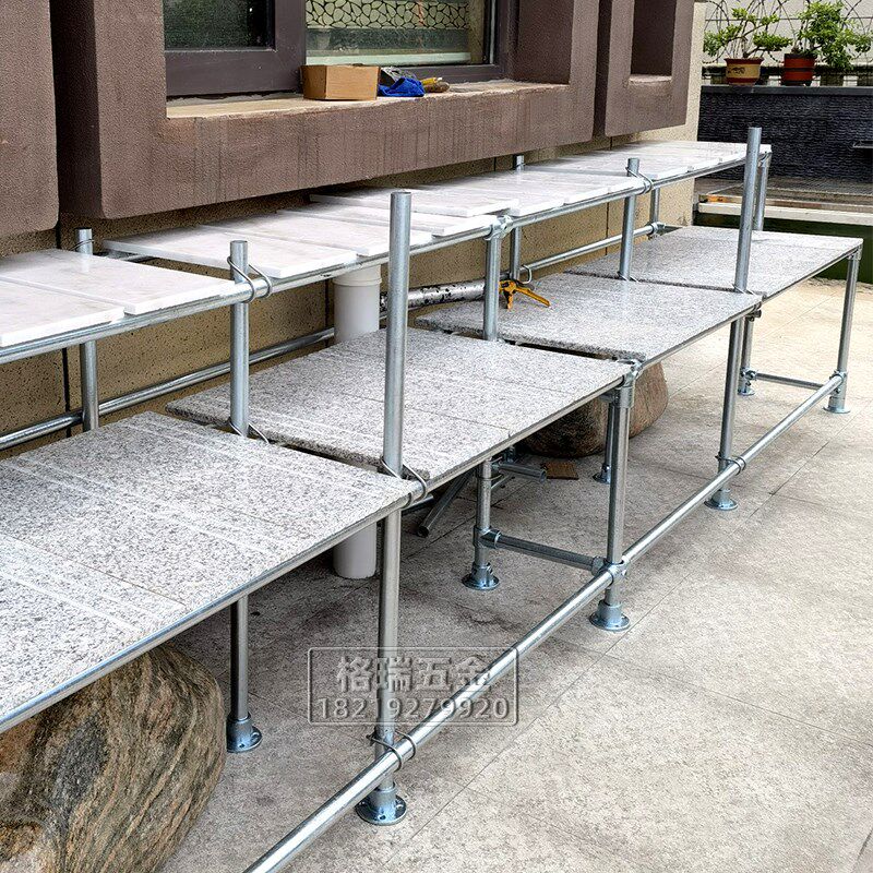 50钢管连接件.5寸镀锌钢管三通四通弯头免焊接楼梯护栏紧固件