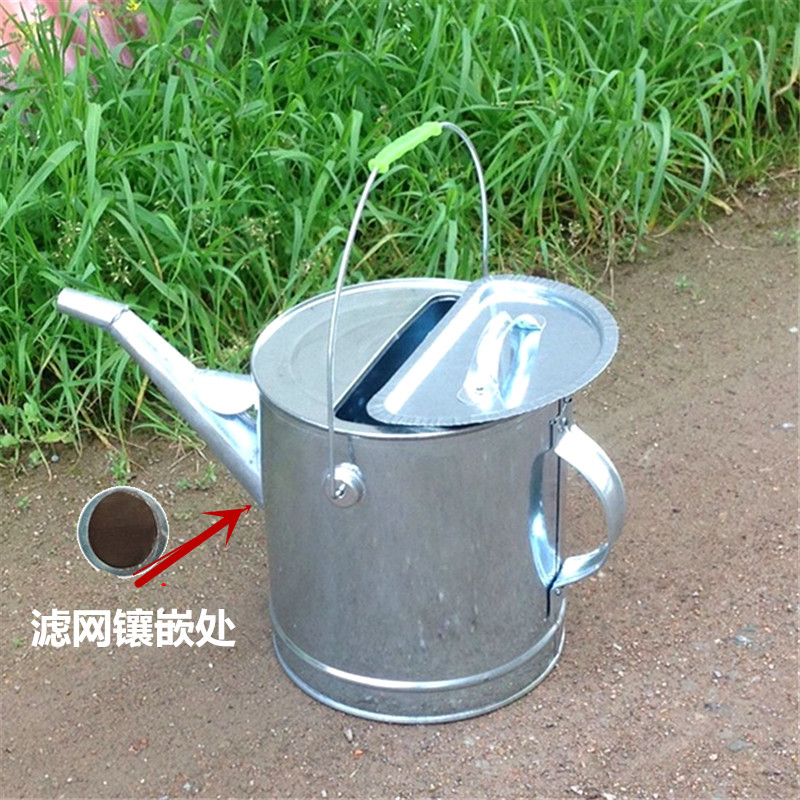10L大把手长嘴加油桶10升15升油壶镀锌白铁O加油壶汽油桶备用油箱