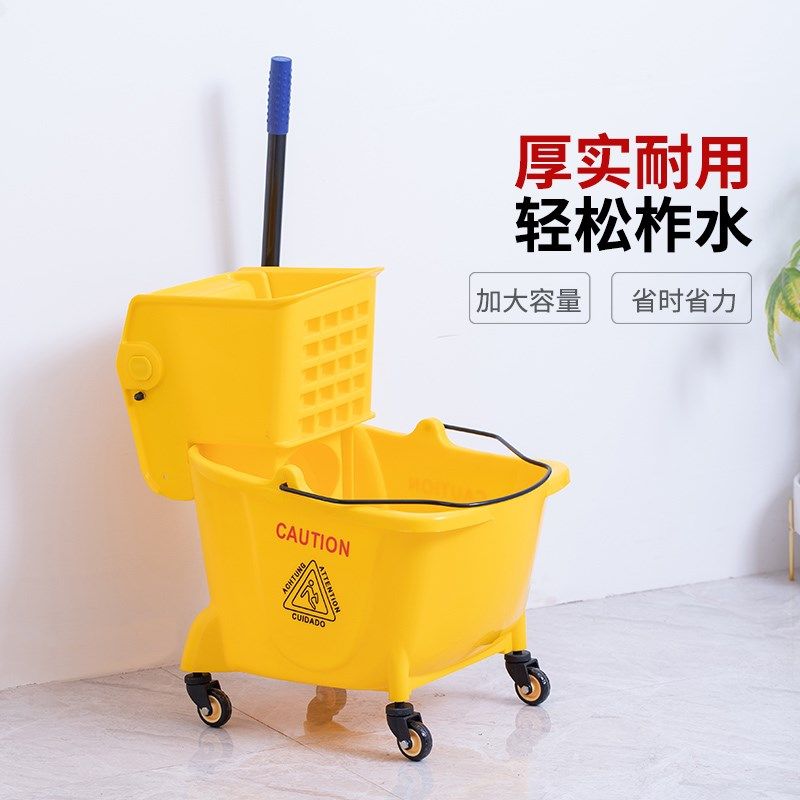 加厚榨水车拖把桶地拖桶挤水z器商用洗拖布压水车柞水洗墩布桶